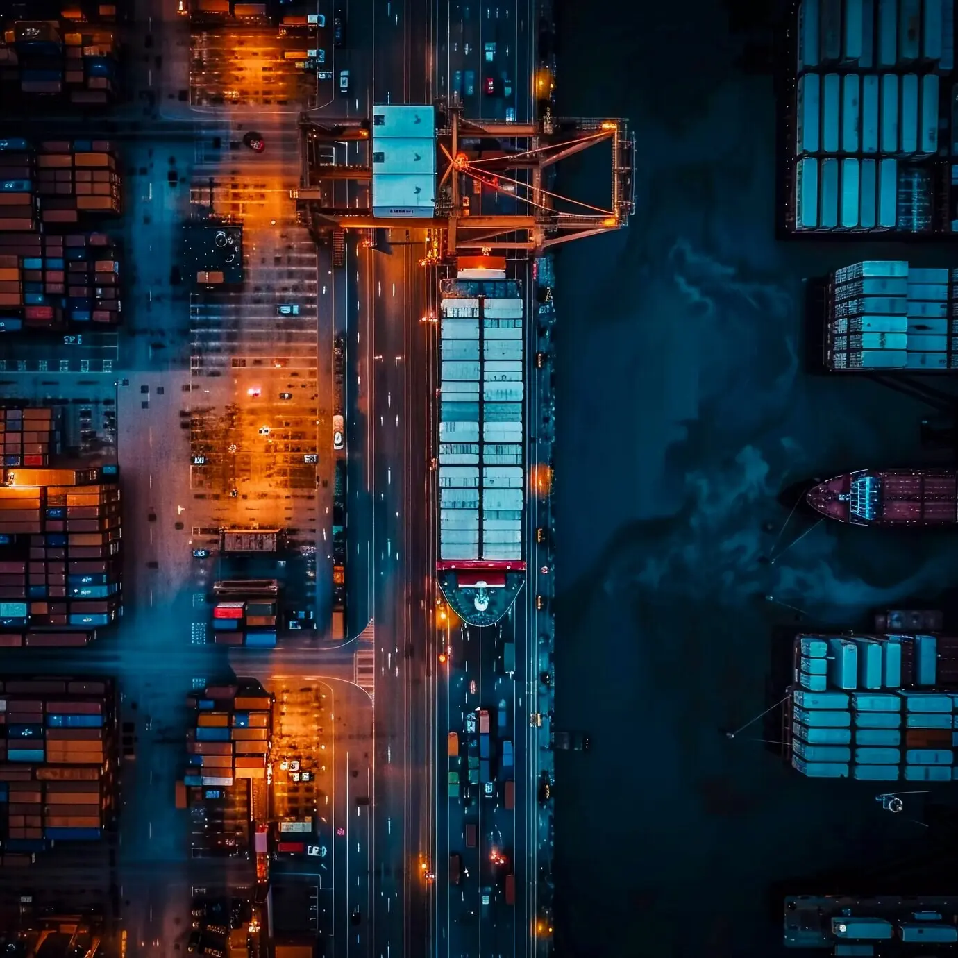 Fotorealistische Szene mit Logistikprozessen im Lager